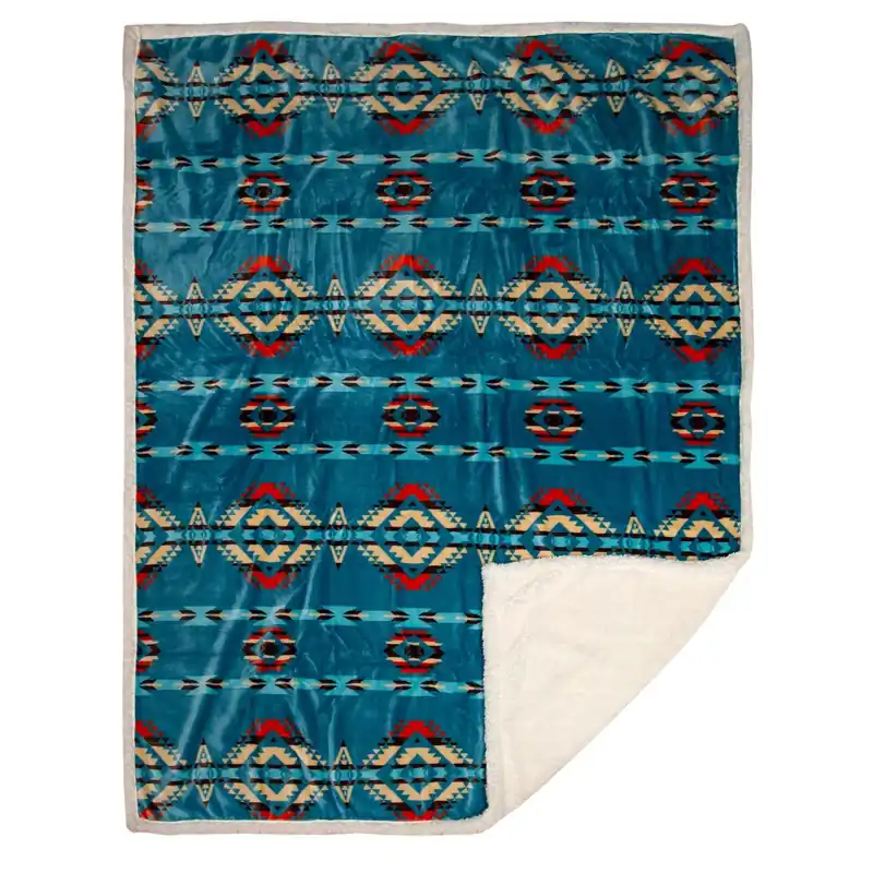68 In. H X 2 In. W X 54 In. L Multicolored Polyester Plush Throw Blanket