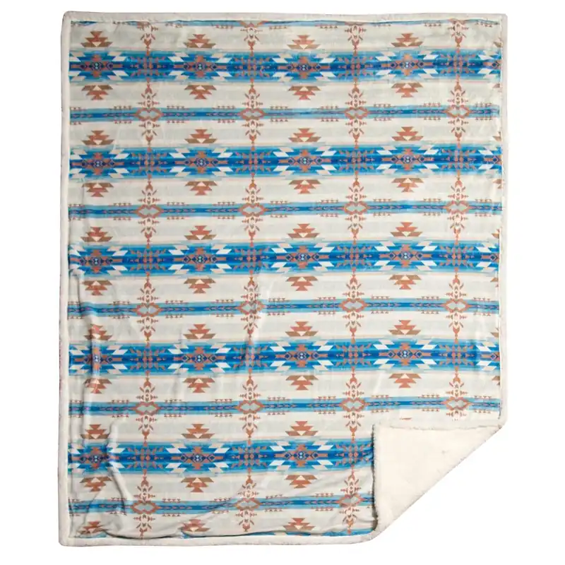 Stack Rock 54 In. W X 68 In. L Multicolored Polyester Sherpa Throw Blanket