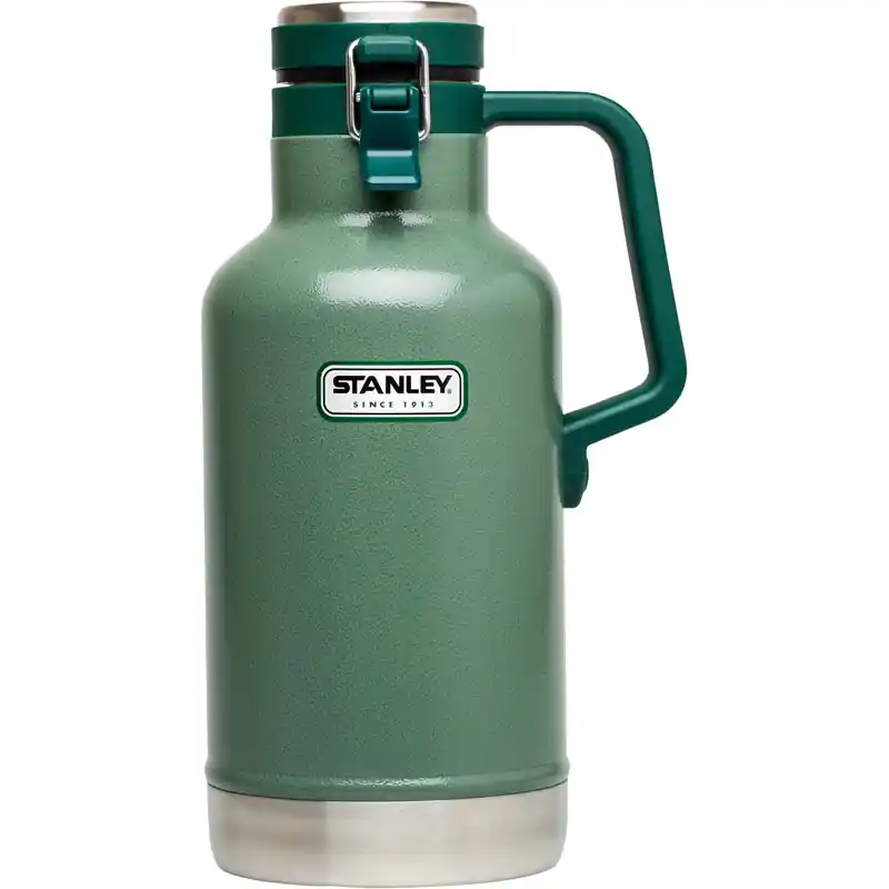 4.92 In. 31 W X 6.48 In. 31 L Hammertone Green Stainless Steel Growler