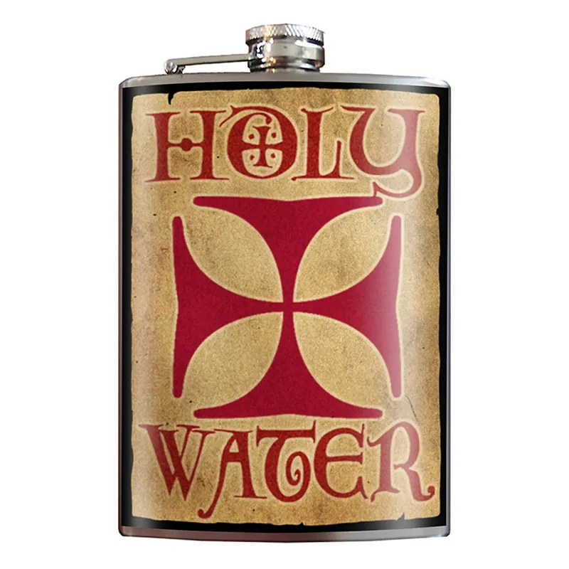 & Milo 8 Oz Brown Stainless Steel Hip Flask - Unique Design For Every Occasion