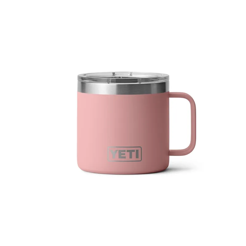 Rambler 14 Oz Sandstone Pink Bpa Free Vacuum Insulated Mug With Magslider Lid
