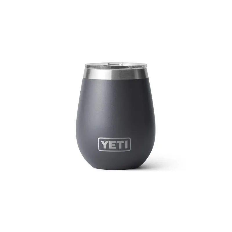 Rambler 10 Oz Charcoal Bpa Free Wine Tumbler With Magslider Lid