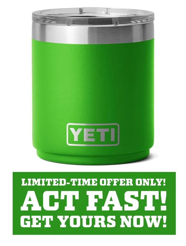 Limited Edition Yeti Rambler 10-oz. Stackable Lowball In Canopy Green With Maglider™ Lid