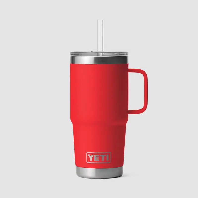 Rambler 25 Ounce Mug With Straw Lid In Rescue Red