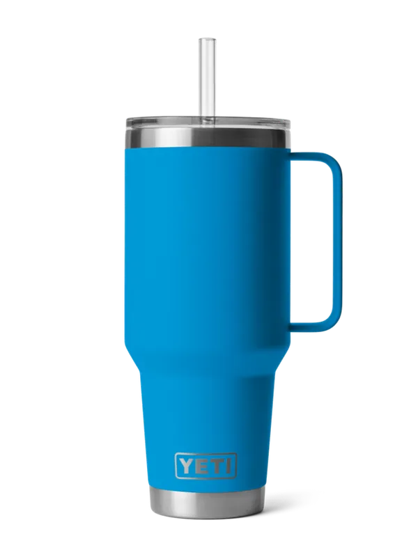 42 Ounce Big Wave Blue Rambler Straw Mug - Durable Insulated Drinkware