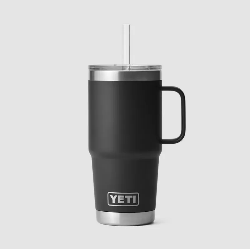 Rambler 25 Ounce Mug With Straw Lid - Black, Bpa Free