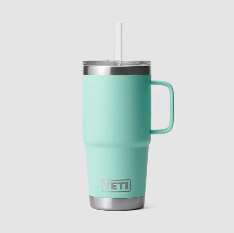 Rambler 25 Ounce Seafoam Mug With Straw Lid - Bpa Free, Cup Holder Compatible