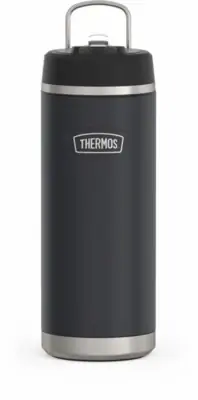 Water Bottle With Straw Lid, Granite Color Stainless Steel, 32 Oz.