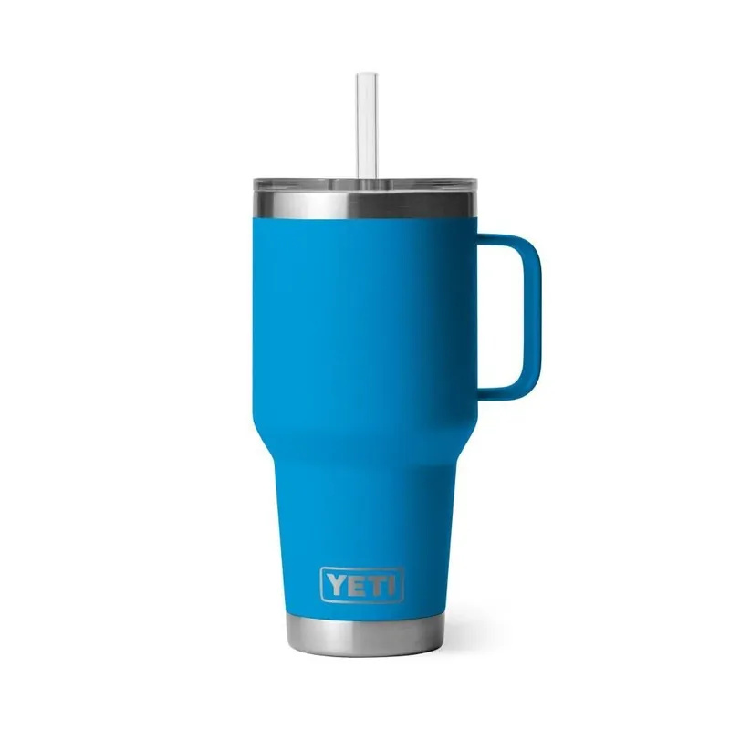 35 Oz. Rambler Mug With Straw Lid - Big Wave Blue