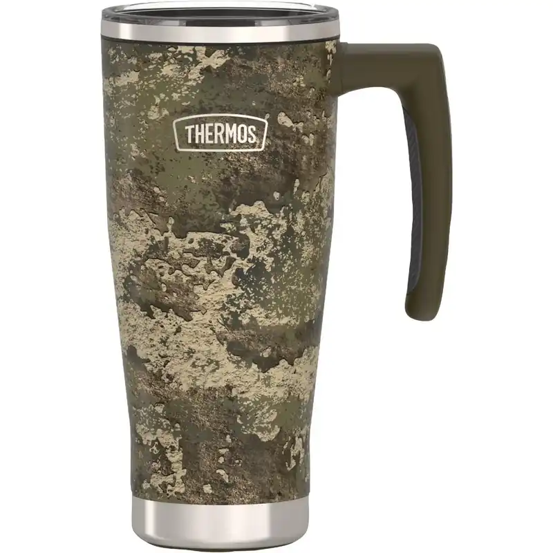 18‑ounce Camouflage Stainless Steel Travel Mug With Secure Slide‑lock Lid – Thermos