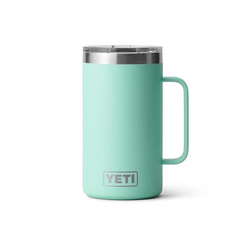 Rambler 24‑oz Seafoam Stainless Steel Mug With Magslider Lid – Bpa‑free