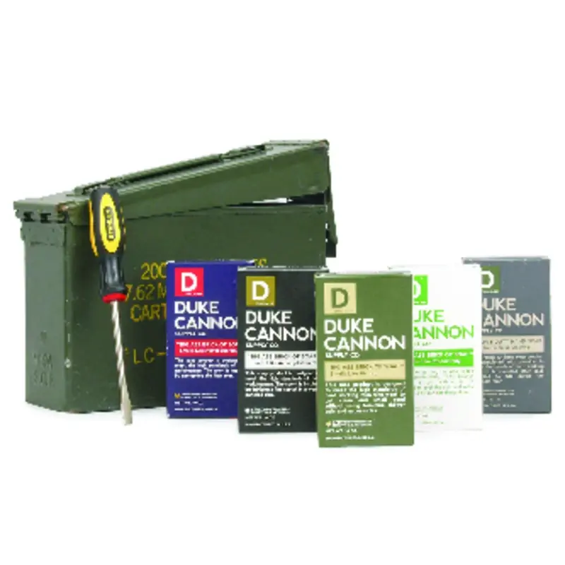 Duke Cannon Ammo Can Gift Set Scent Bar Soap 40 Lb.