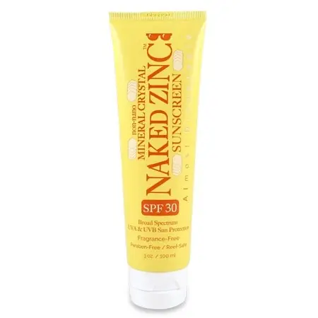 Naked Zinc Sunscreen Spf 30 - 3oz Fragrance Free, Reef Safe, Water Resistant