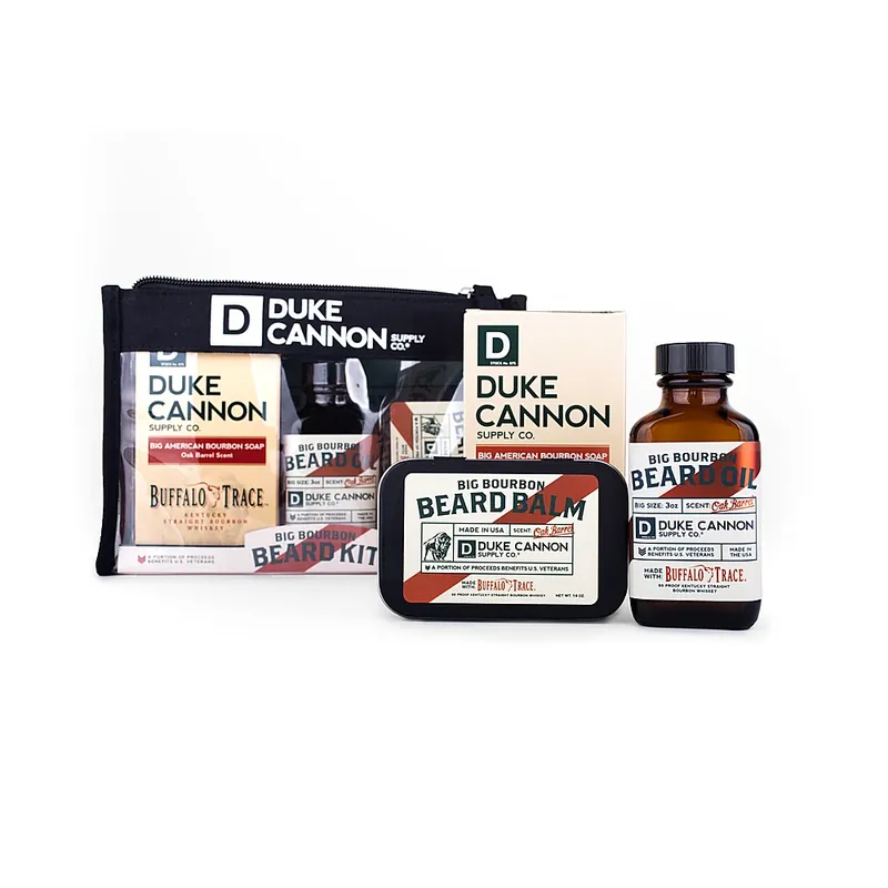 Big Bourbon Beard Kit - Beard Balm, Oil & Bourbon Soap - 10 Ounce