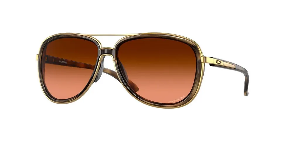 Women‘s 58mm Polarized Aviator Sunglasses Oo4129 In Brown Tortoise/prizm Brown