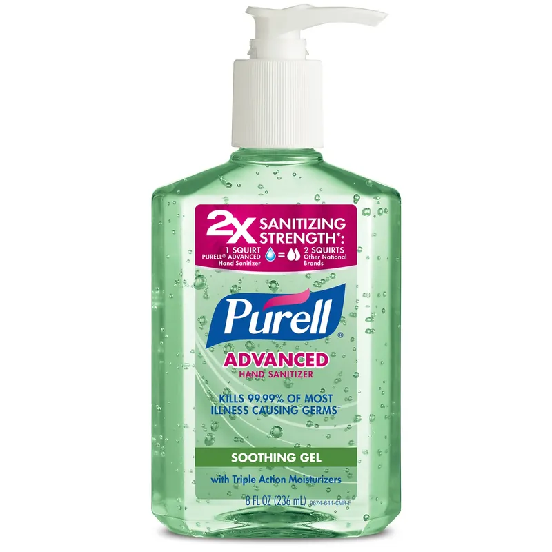 Aloe Scent Gel Advanced Hand Sanitizer 8 Oz Pump Bottle
