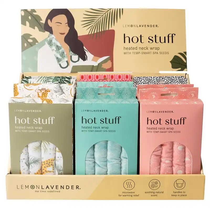 Lemon Lavender Hot Stuff Heated Neck Wrap 4.75 In. W X 21.75 In. L - 1 Setting