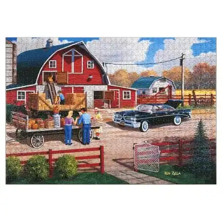 Jigsaw Puzzle In Tin 1000 Pieces 28 By 20 Inch Puzzles For Adults And Kids - Season Of Plenty