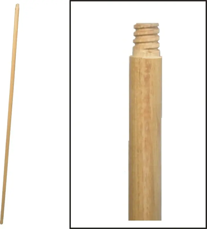 532-12 Hardwood Broom Handle, 15/16 In Diameter, 48 In Length, Threaded