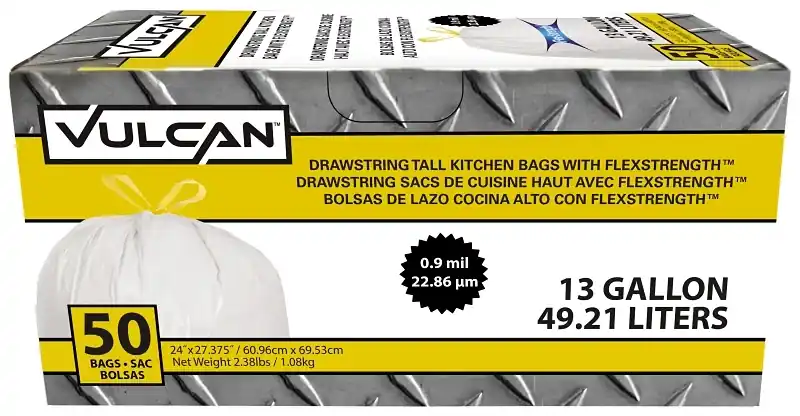 Fg-o3812-04 13 Gallon Drawstring Kitchen Trash Bags - 3 Layer Strength