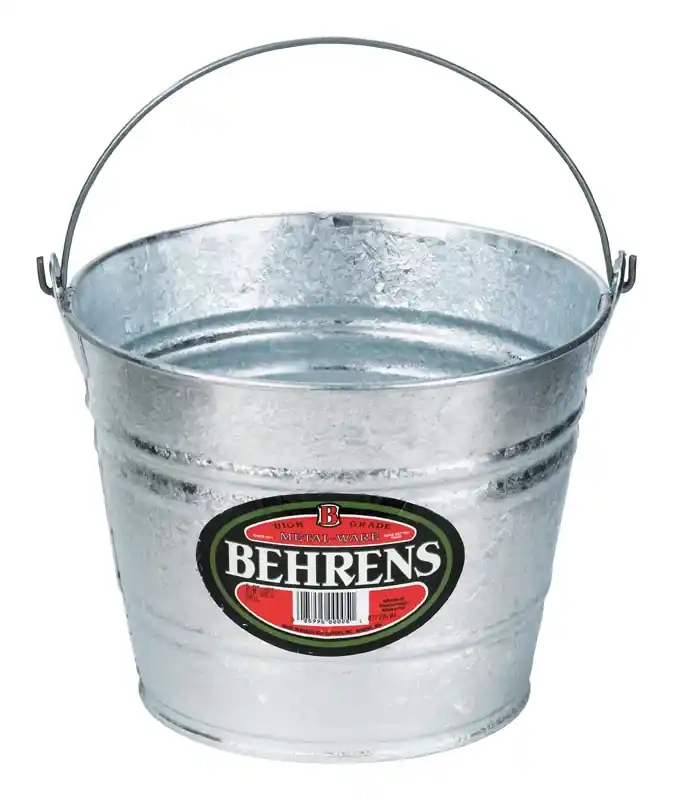 8 Qt. Hot-dipped Galvanized Steel Pail With Reinforced Wire Rim