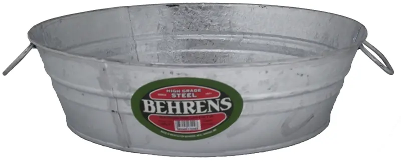 Flat Steel Tub, 3-gal.