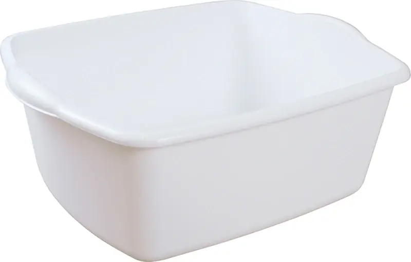 18 Qt. White Dishpan - Durable Plastic Utility Sinkware