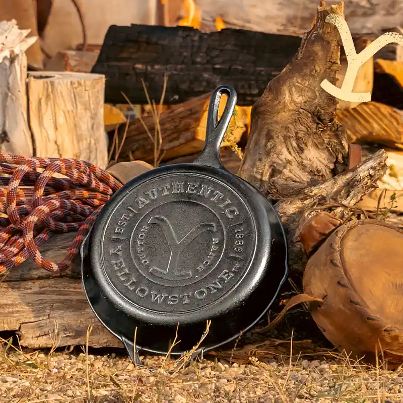 Yellowstone 10.25 Inch Cast Iron Skillet With Pour Spout And Y Logo