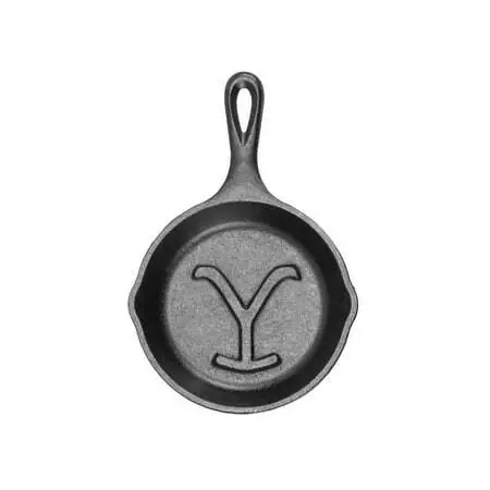Yellowstone 5 Inch Seasoned Cast Iron Power Y Skillet - Durable Cookware