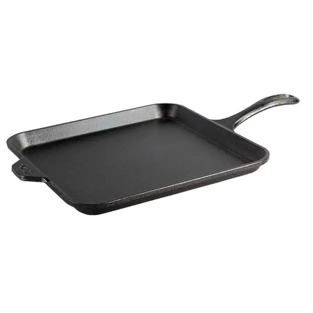 11 Inch Square Pre-seasoned Cast Iron Griddle For Versatile Cooking