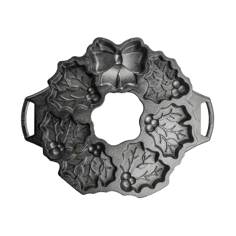Lodge 14.56 In. W X 1.13 In. L Holiday Wreath Bake Pan Black 1 Piece