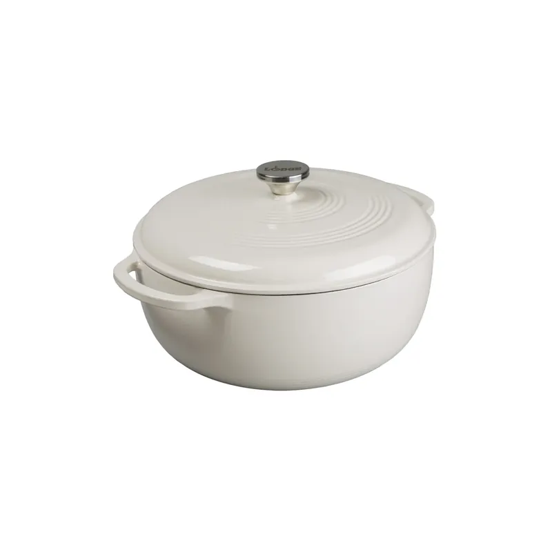 7.5 Quart Enameled Cast Iron Dutch Oven In White