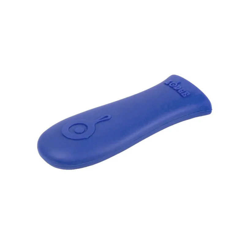 Silicone Hot Handle Holder In Blue For Cast Iron Cookware