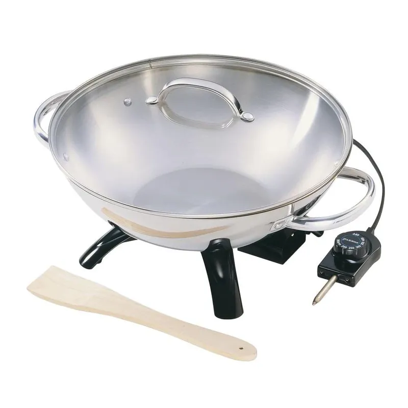 05900 Electric Wok With Non-stick Surface And Tempered Glass Lid