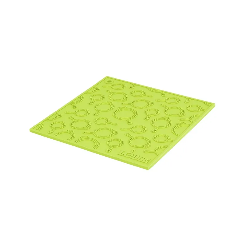 Lodge Green Silicone Trivet With Skillet Pattern, Heat Resistant