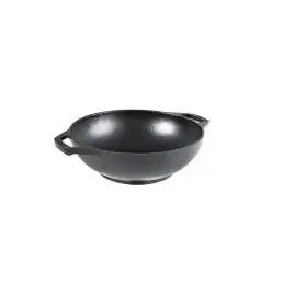 Logic 9-inch Pre-seasoned Cast Iron Mini Wok With Dual Handles