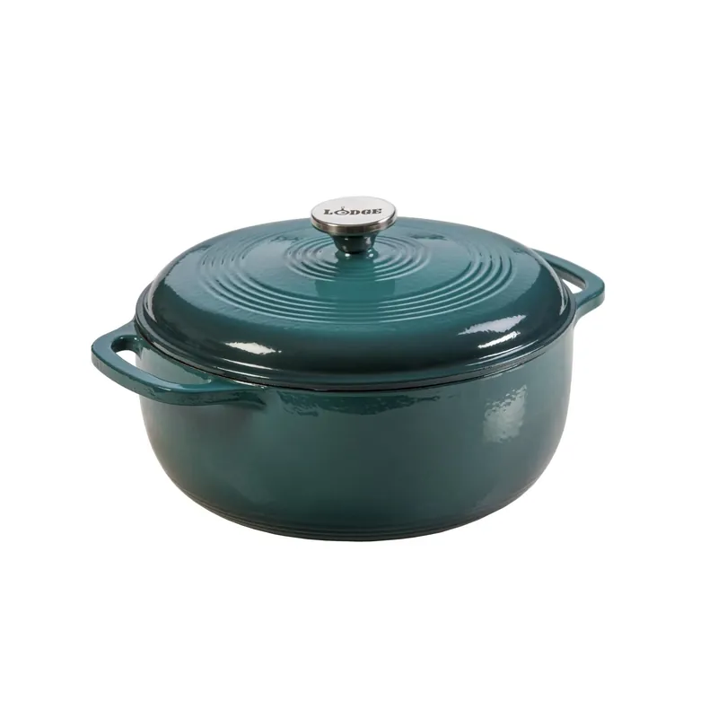 6 Quart Enameled Cast Iron Dutch Oven Turquoise