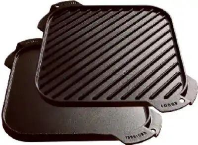 Reversible Griddle, Seasoned Cast Iron, 10-1/2-in.
