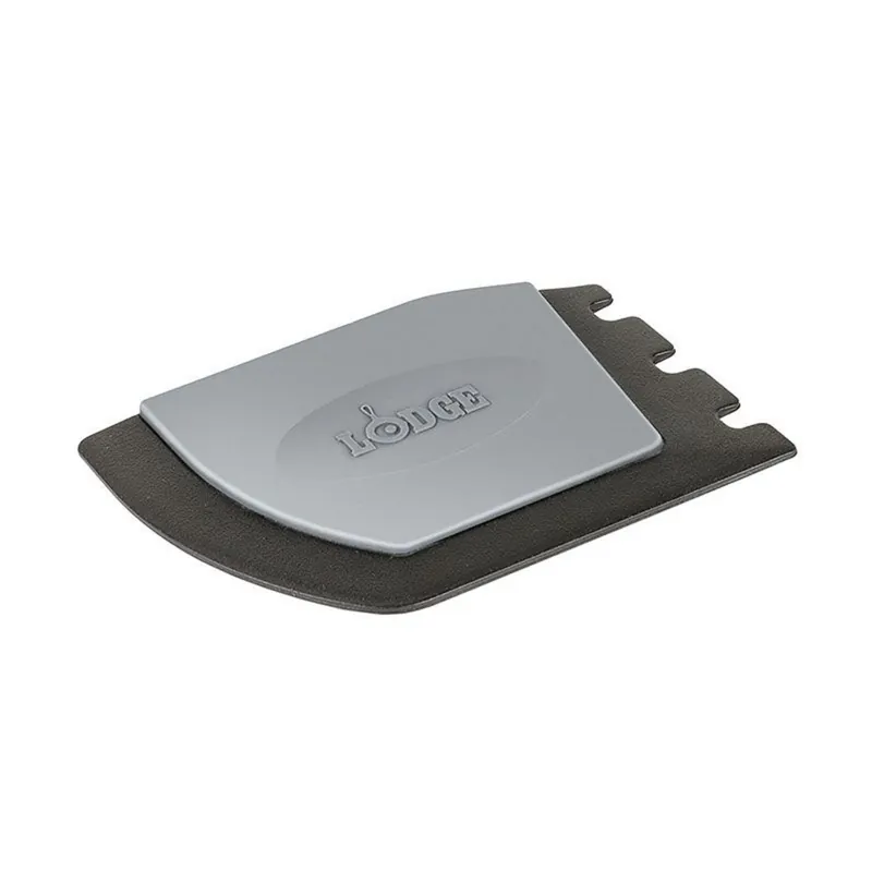 Lodge Deluxe Black/silver Plastic Pan Scraper With Premium Silicone Grip