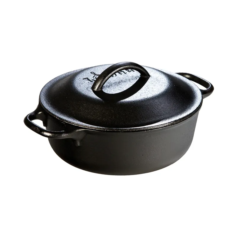 2 Quart Cast Iron Serving Pot Dutch Oven With Cover - Model L2sp3