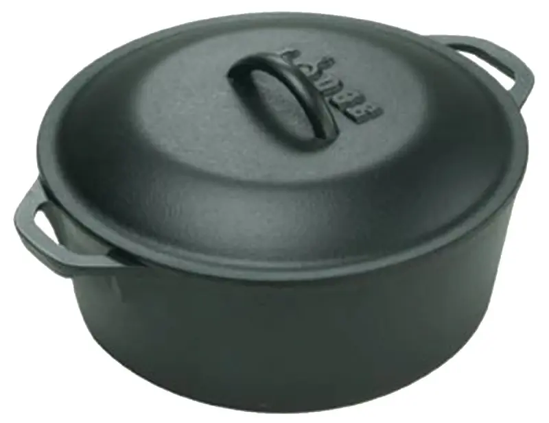 7 Qt. Seasoned Cast Iron Dutch Oven With Loop Handles And Lid
