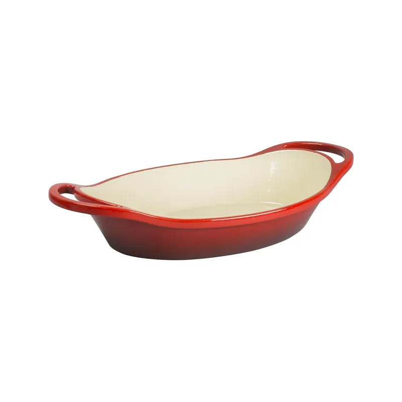 Lodge 2 Quart Red Cast Iron Enamel Casserole With Pot Protectors