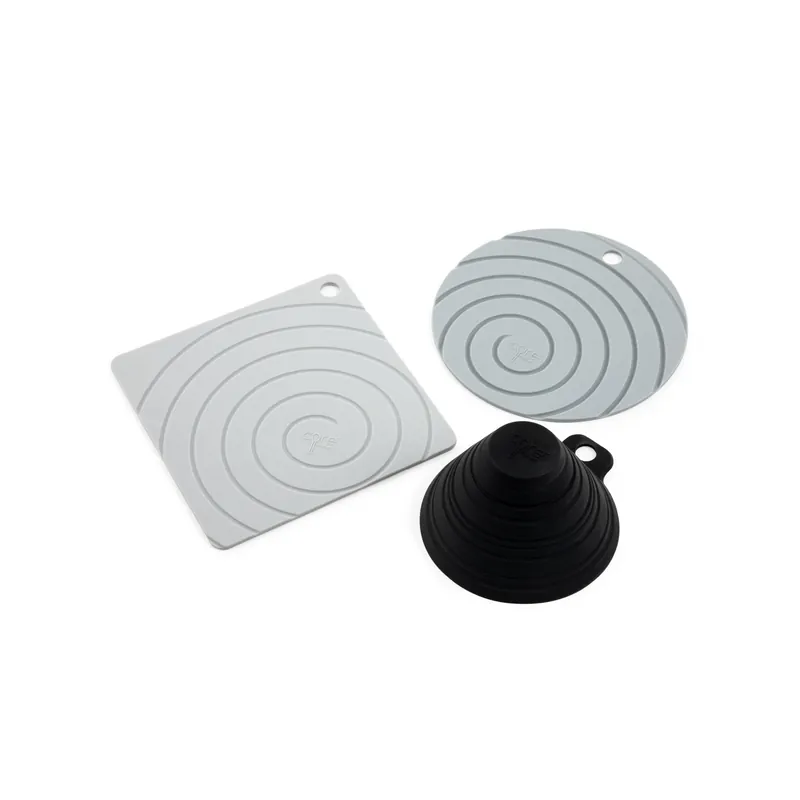 Black/white Silicone Jar Grip Set - 3 Piece Kitchen Gadget