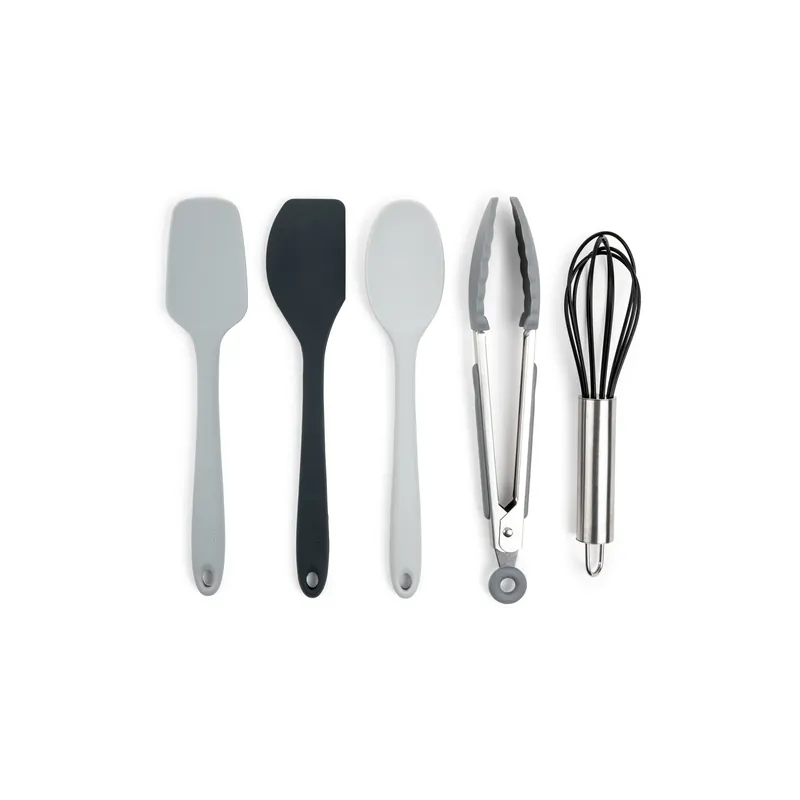 Assorted Silicone Mini Utensil Set - 5 Pieces, 10.75 In. Length