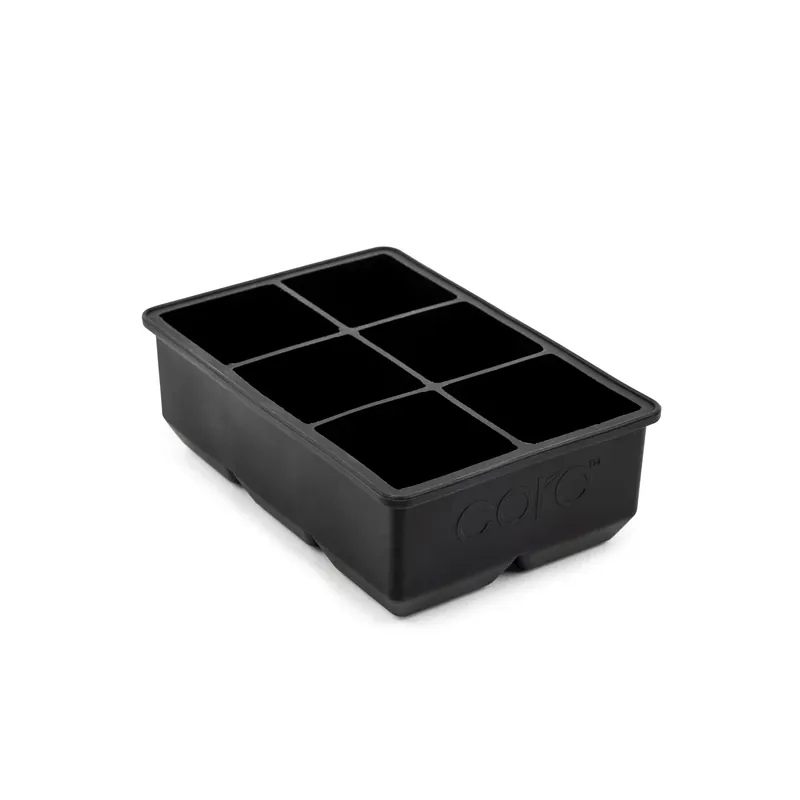 Onyx Silicone Ice Cube Tray - 6 Compartment, Dishwasher Safe, 4.31 In. X 6.27 In.