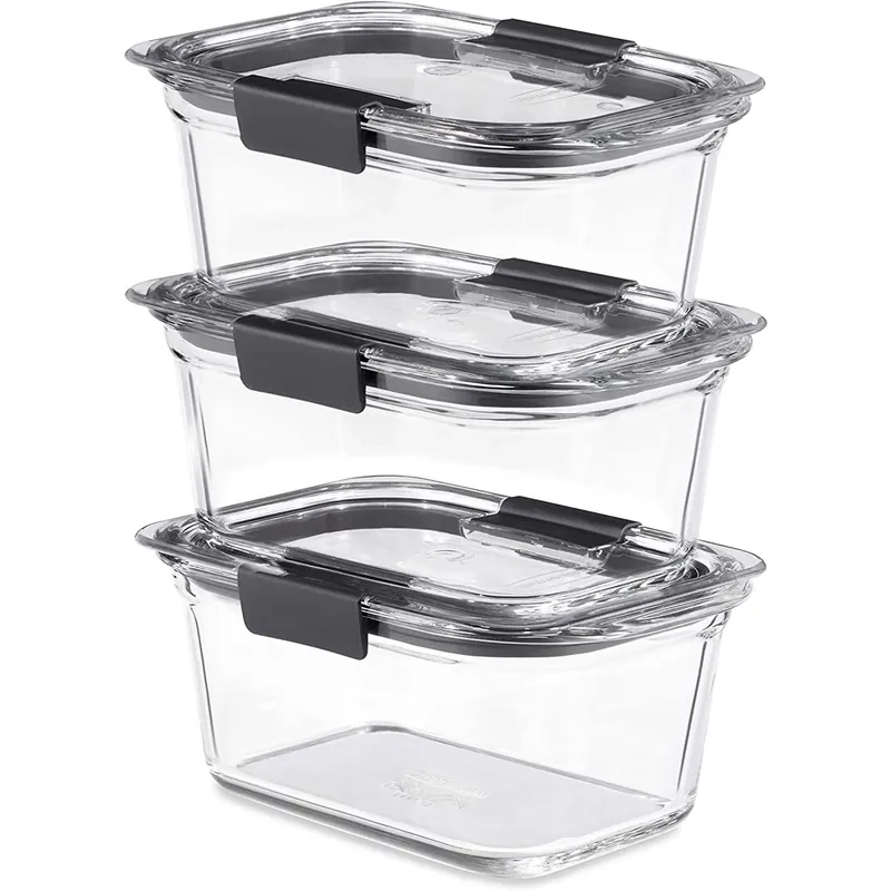 Brilliance Clear Food Container And Lid 3 Pk