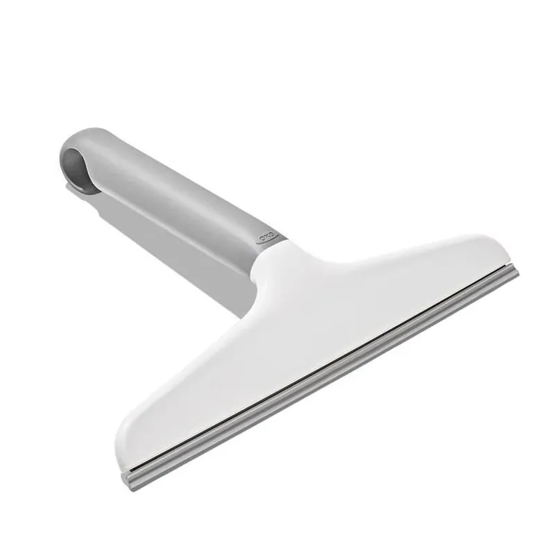 White Plastic 10‑inch Shower Squeegee – Durable Water‑repellent Bathroom Cleaner