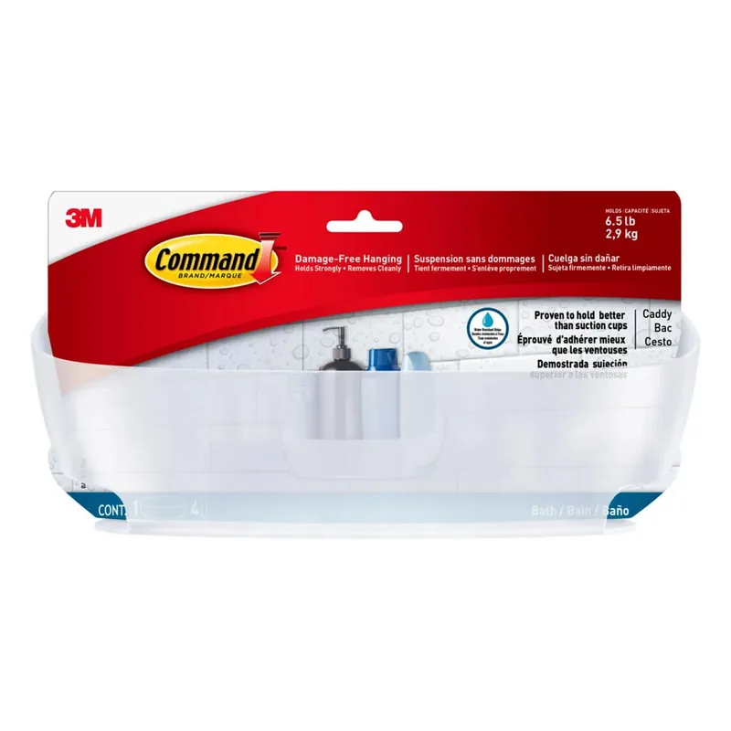 Command Shower Caddy 4.75 In. H X 4.625 In. W X 11.375 In. L With Water-resistant Strips