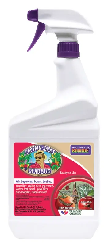 Captain Jack‘s Deadbug Brew Outdoor Organic Insecticide & Mite Killer, 32 Oz. Ready-to-spray