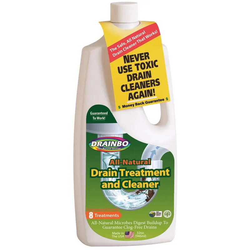 Drain Treatment And Cleaner, All-natural, 32-oz.